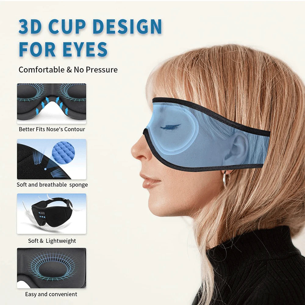 Bluetooth Sleep Headphones 3D Eye Mask