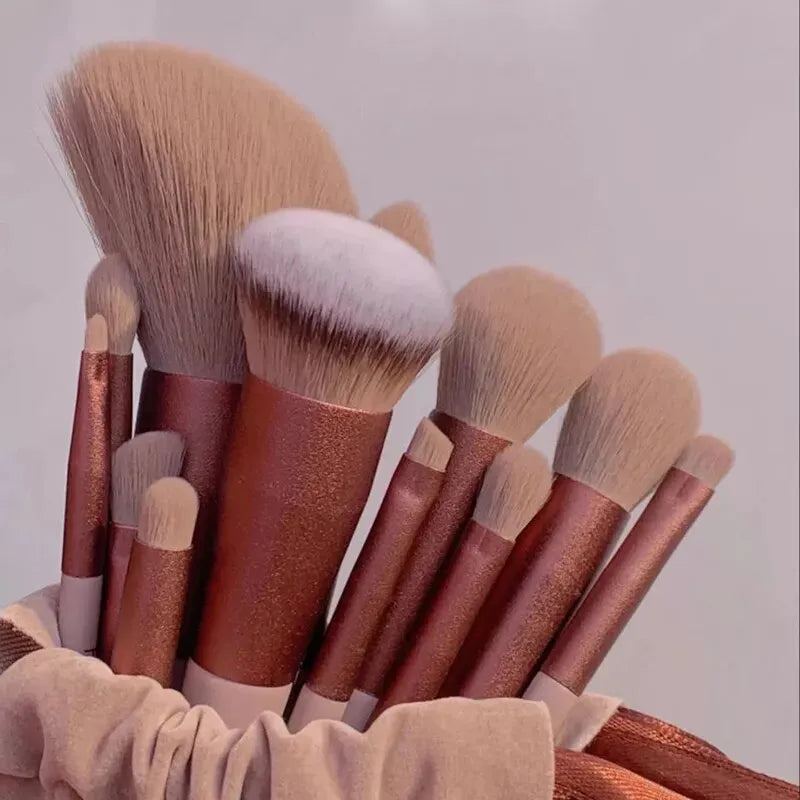 13-Piece Makeup Brush Set with Bag