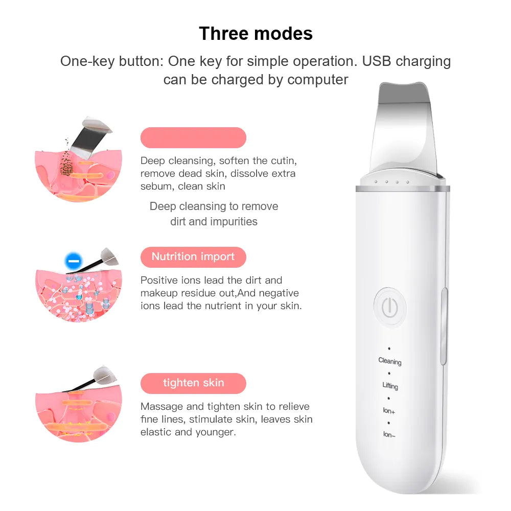 Ultrasonic Skin Scrubber for Blackhead Removal