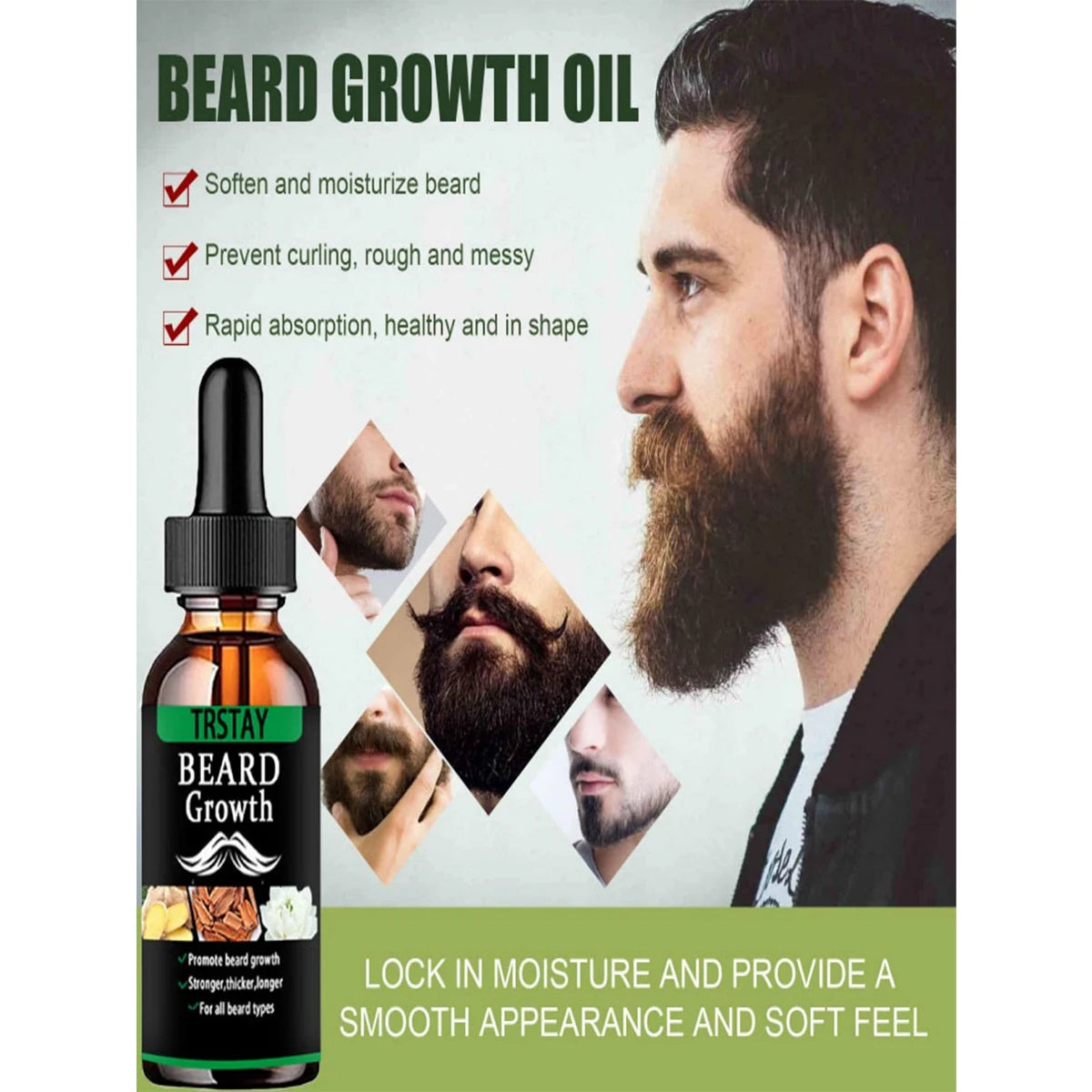 Beard Growth Essential Oil for Men