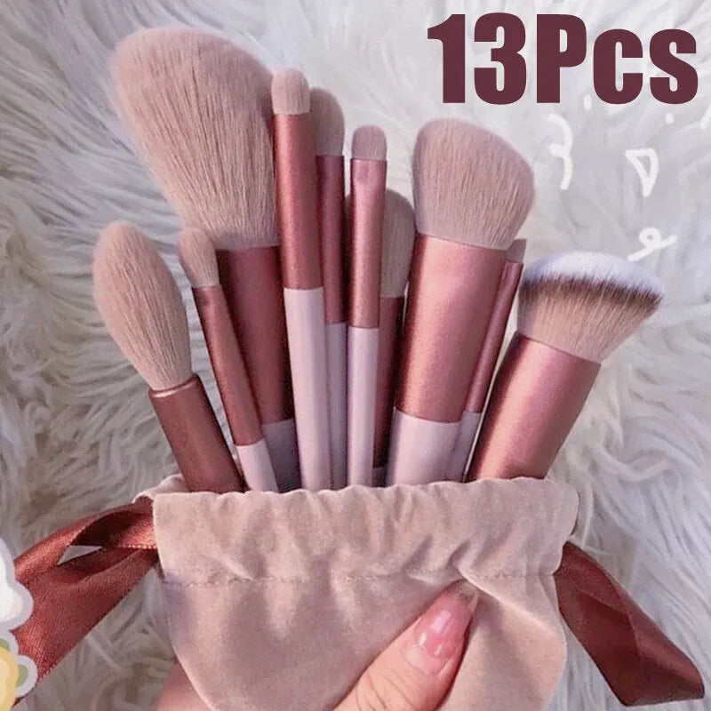 13-Piece Makeup Brush Set with Bag