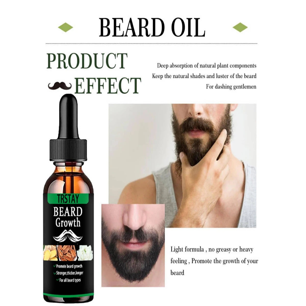 Beard Growth Essential Oil for Men