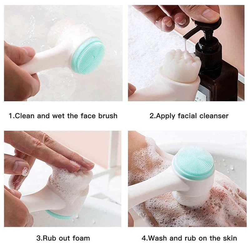 3D Double-Sided Silicone Facial Brush