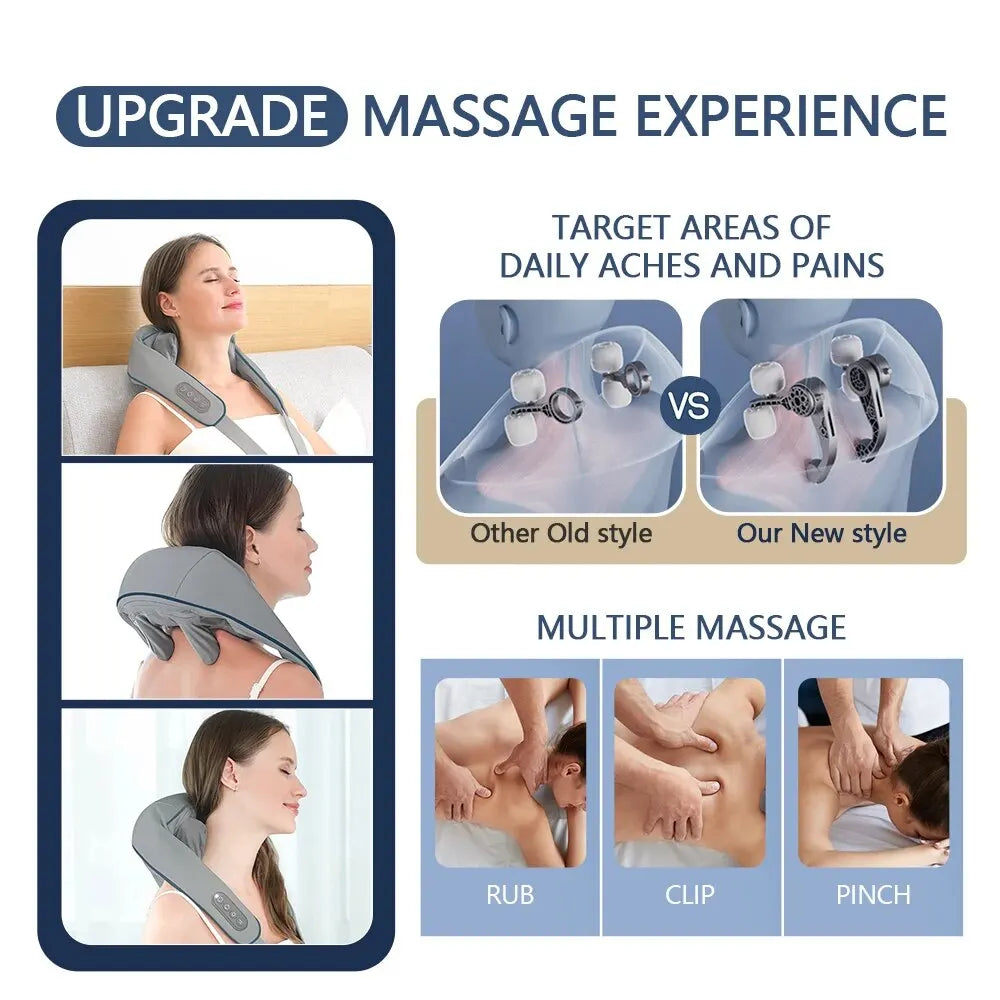 Wireless Neck & Back Massager - WellnessNook