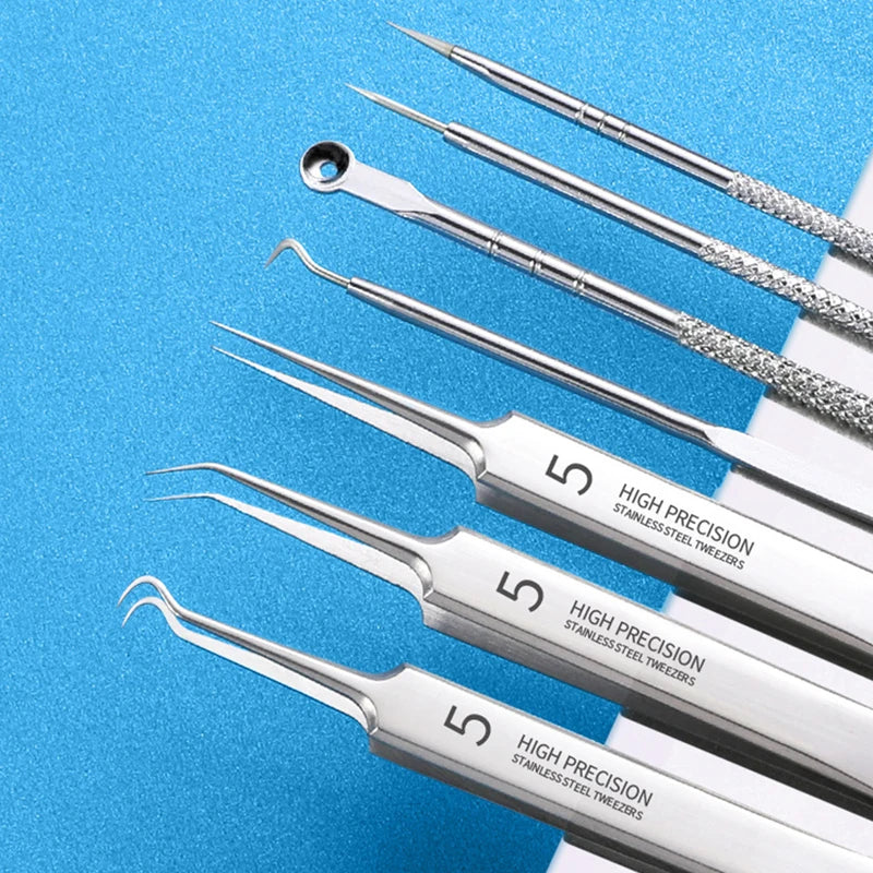 Blackhead Remover Clip & Tweezers Set