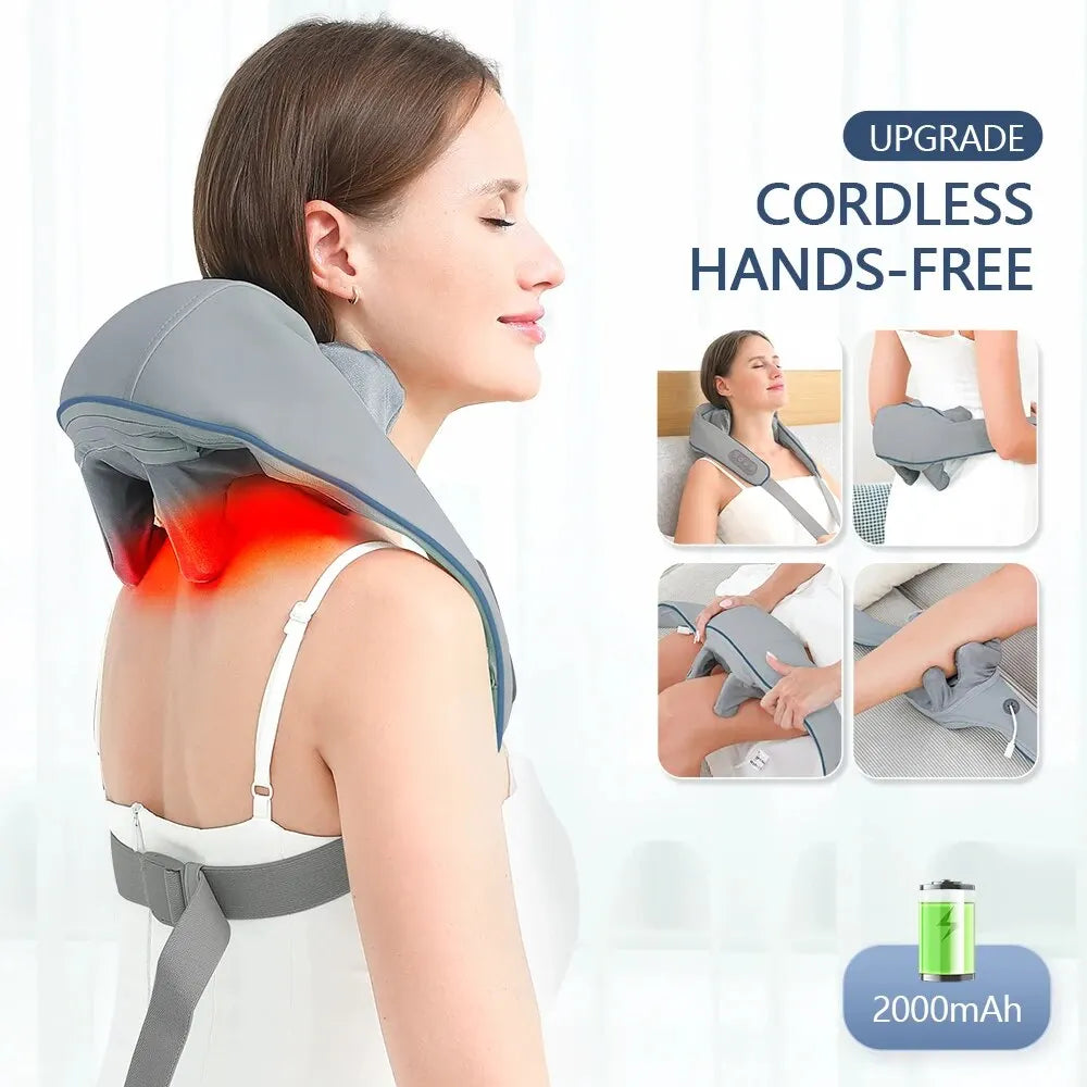 Wireless Neck & Back Massager - WellnessNook