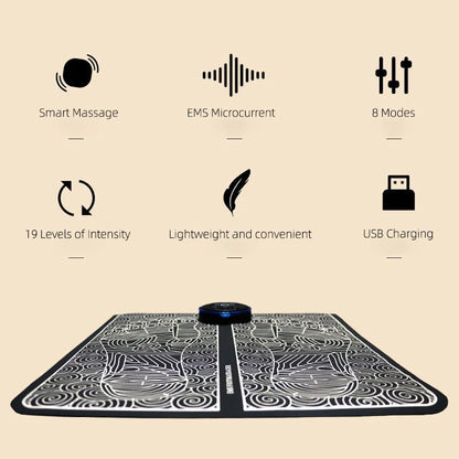 Rechargeable EMS Foot Massager Mat