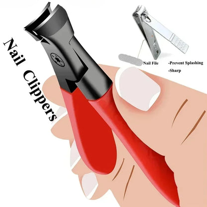 Splash-Resistant Thick Nail Clippers Set