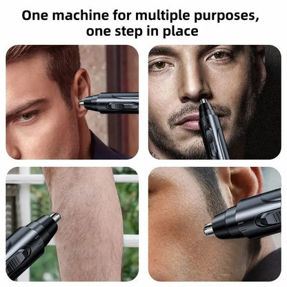 Rechargeable Black Electric Nose Hair Trimmer