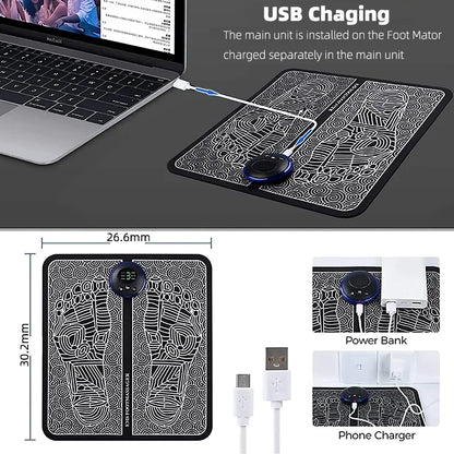 Rechargeable EMS Foot Massager Mat